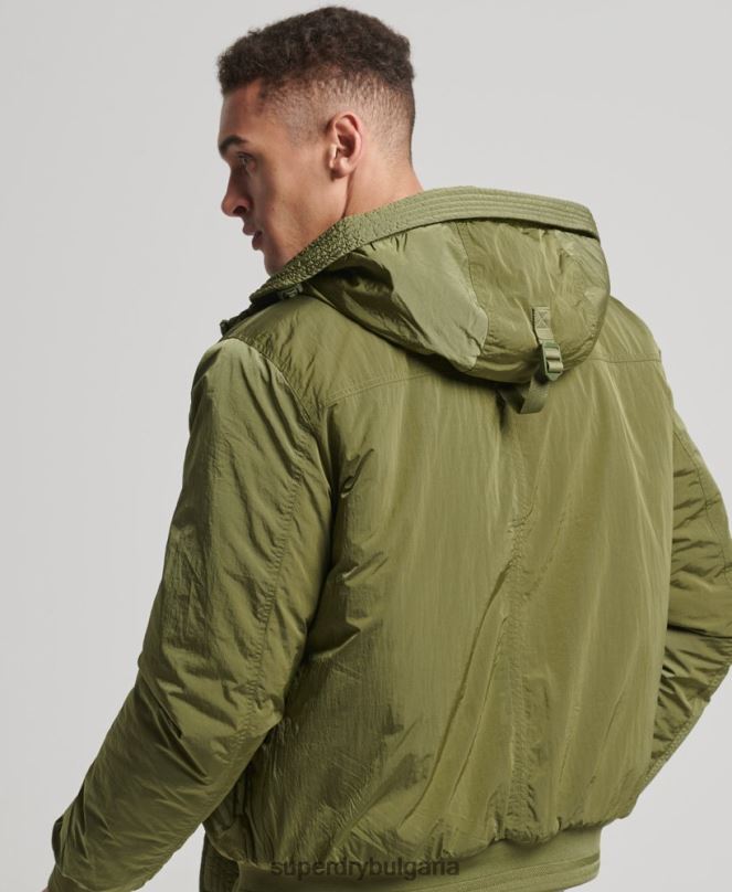 Superdry облекло N00H4475 зелено мъже военно яке еверест бомбър