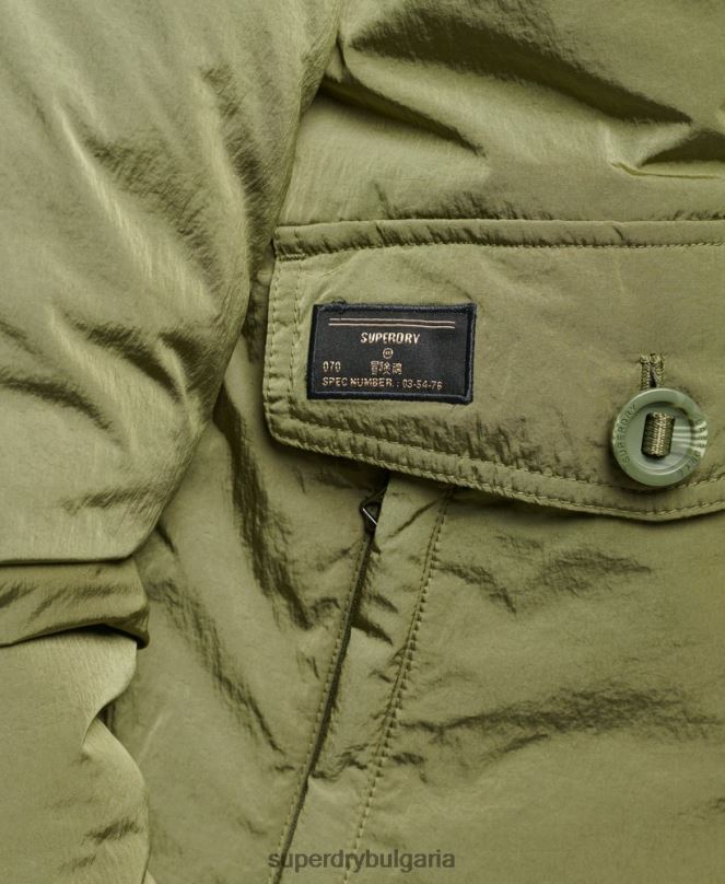 Superdry облекло N00H4475 зелено мъже военно яке еверест бомбър