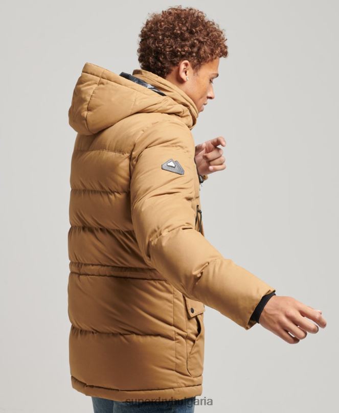 Superdry облекло N00H4478 кафяво мъже микрофибърно експедиционно яке