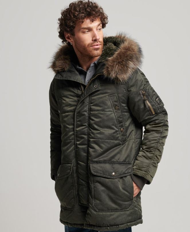 Superdry облекло N00H4479 каки мъже яке чинук парка