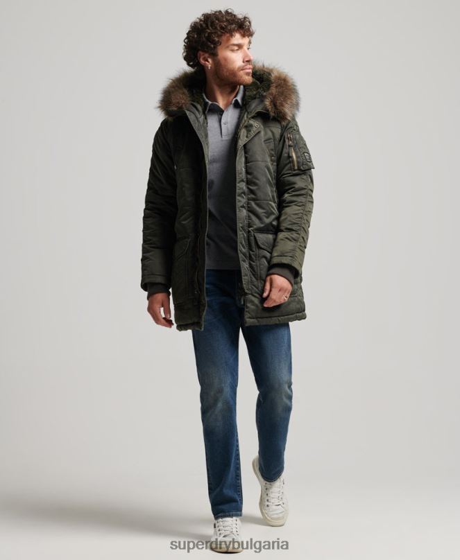 Superdry облекло N00H4479 каки мъже яке чинук парка