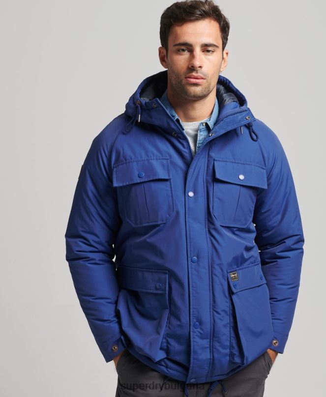 Superdry облекло N00H4480 военноморски флот мъже яке с планинска подплата