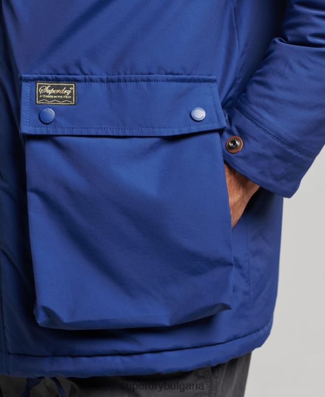 Superdry облекло N00H4480 военноморски флот мъже яке с планинска подплата