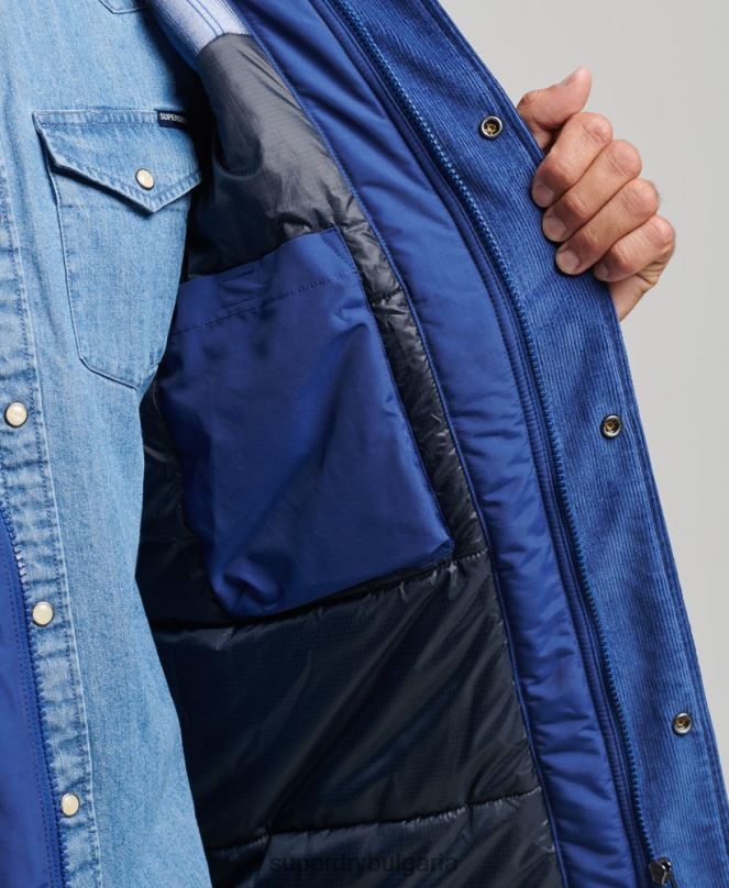 Superdry облекло N00H4480 военноморски флот мъже яке с планинска подплата