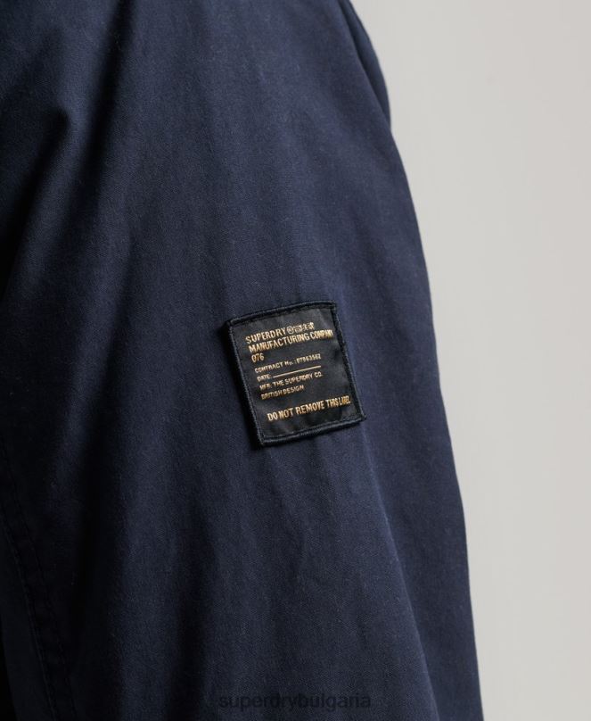 Superdry облекло N00H4482 военноморски флот мъже Военно яке с рибена опашка