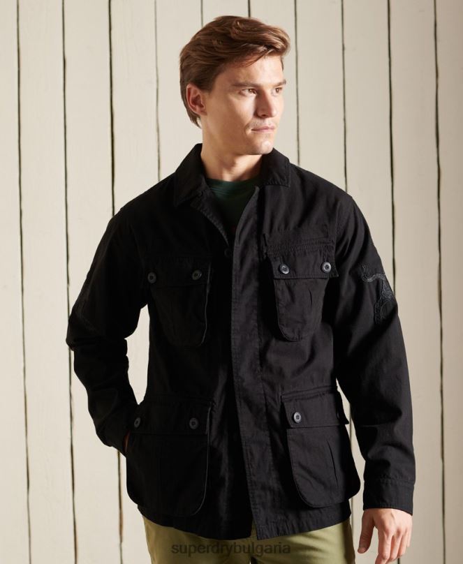 Superdry облекло N00H4484 черен мъже тропическо бойно яке за китайска нова година