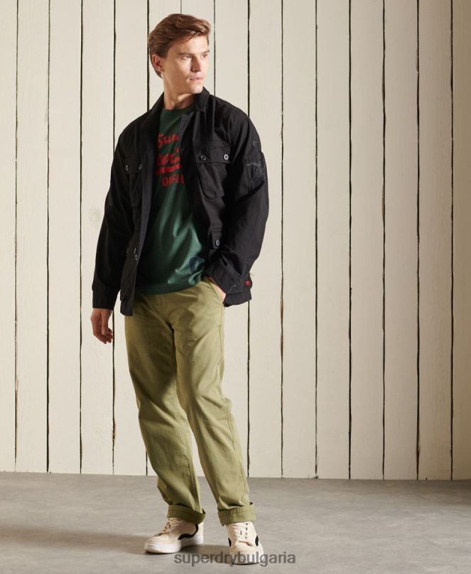 Superdry облекло N00H4484 черен мъже тропическо бойно яке за китайска нова година