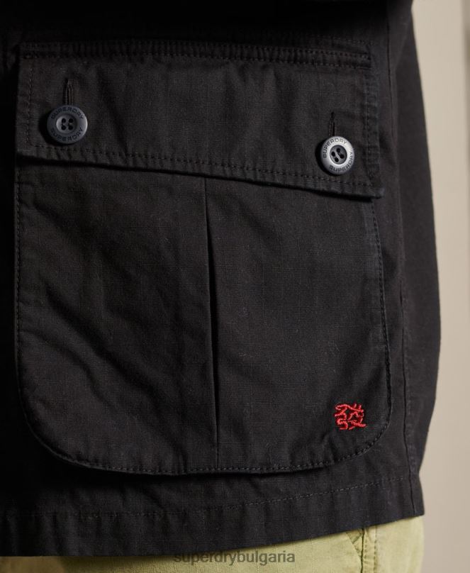 Superdry облекло N00H4484 черен мъже тропическо бойно яке за китайска нова година