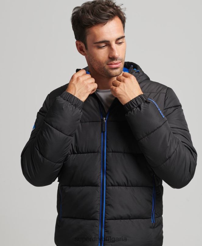 Superdry облекло N00H4491 черен мъже спортен пуф