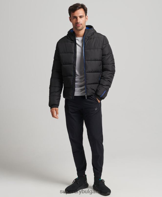 Superdry облекло N00H4491 черен мъже спортен пуф