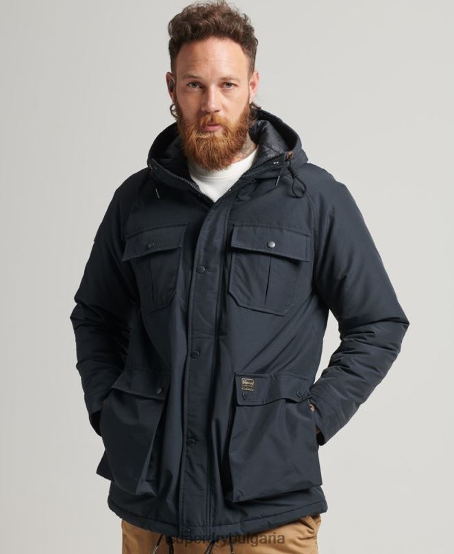 Superdry облекло N00H4492 военноморски флот мъже яке с планинска подплата