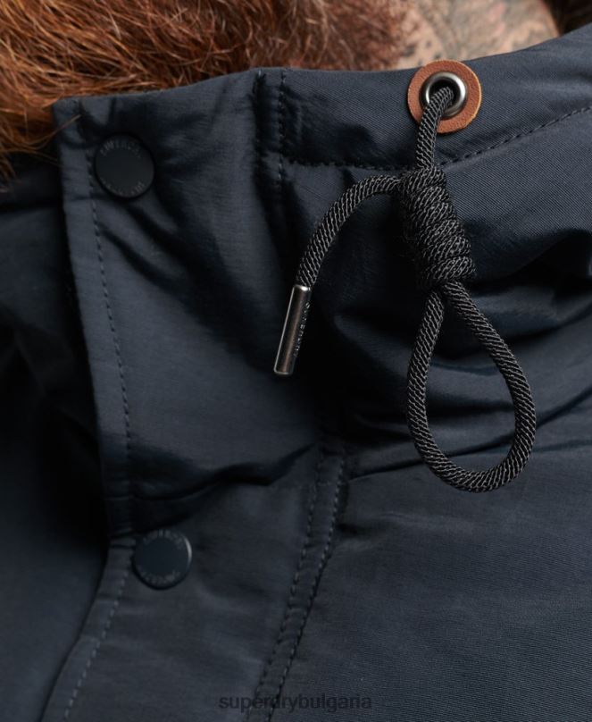 Superdry облекло N00H4492 военноморски флот мъже яке с планинска подплата