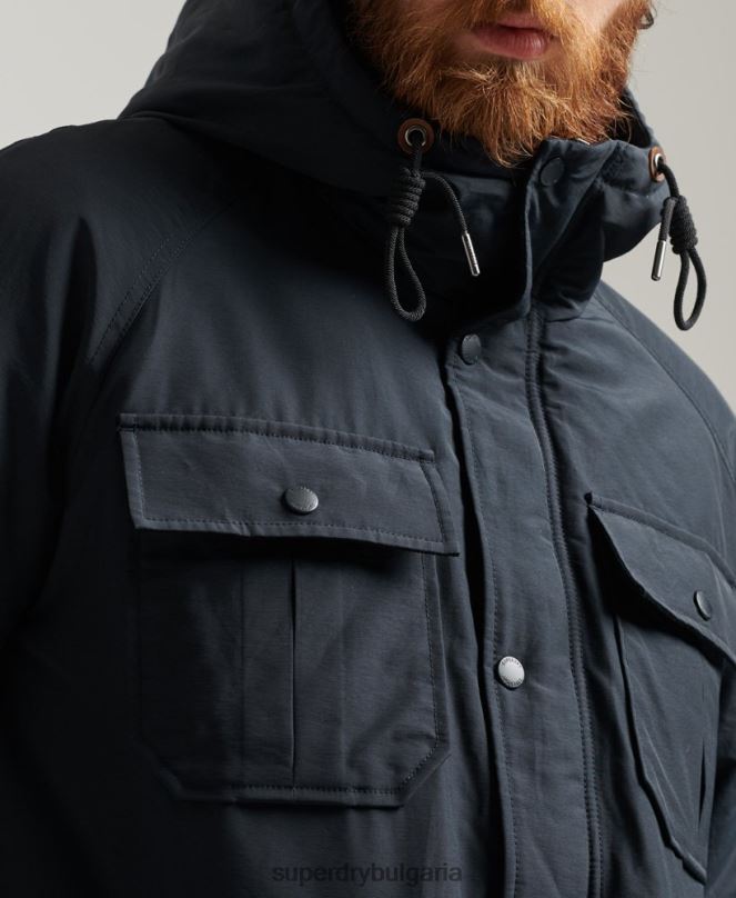 Superdry облекло N00H4492 военноморски флот мъже яке с планинска подплата