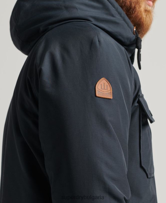 Superdry облекло N00H4492 военноморски флот мъже яке с планинска подплата