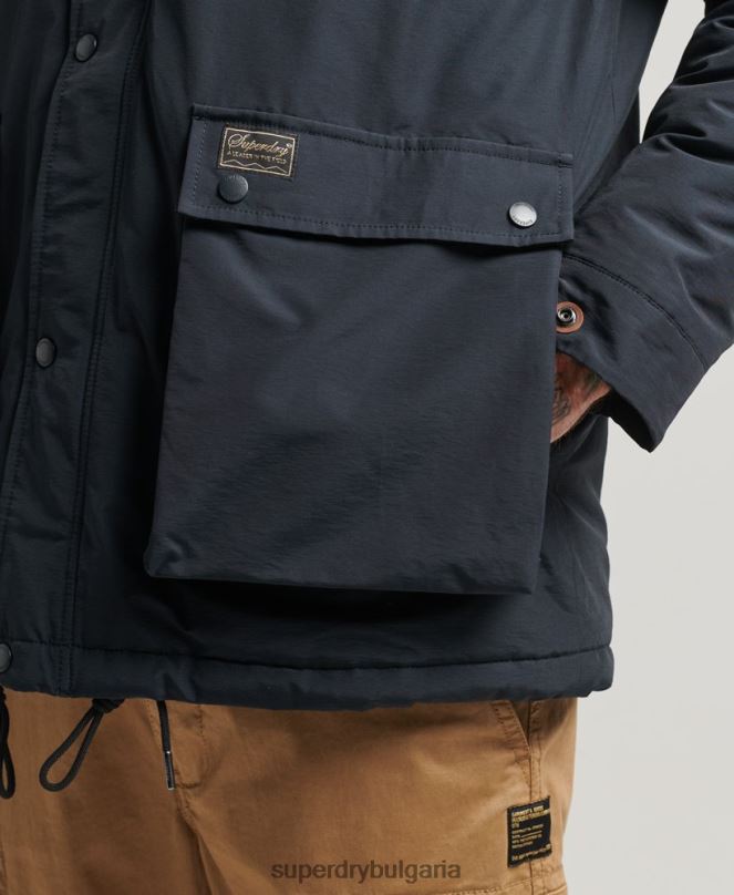 Superdry облекло N00H4492 военноморски флот мъже яке с планинска подплата