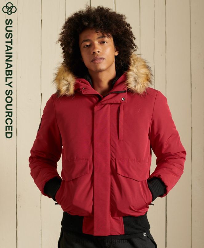 Superdry облекло N00H4494 червен мъже бомбър яке Everest