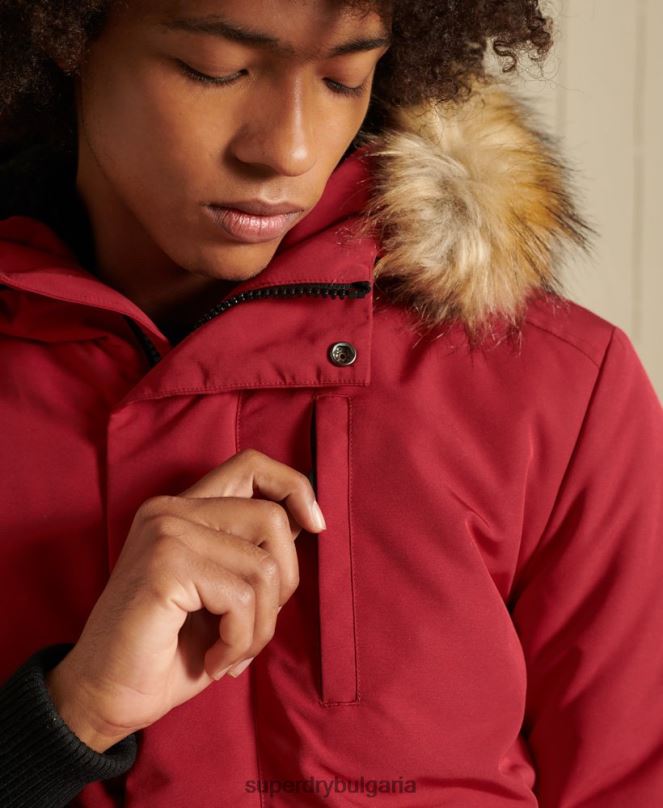 Superdry облекло N00H4494 червен мъже бомбър яке Everest
