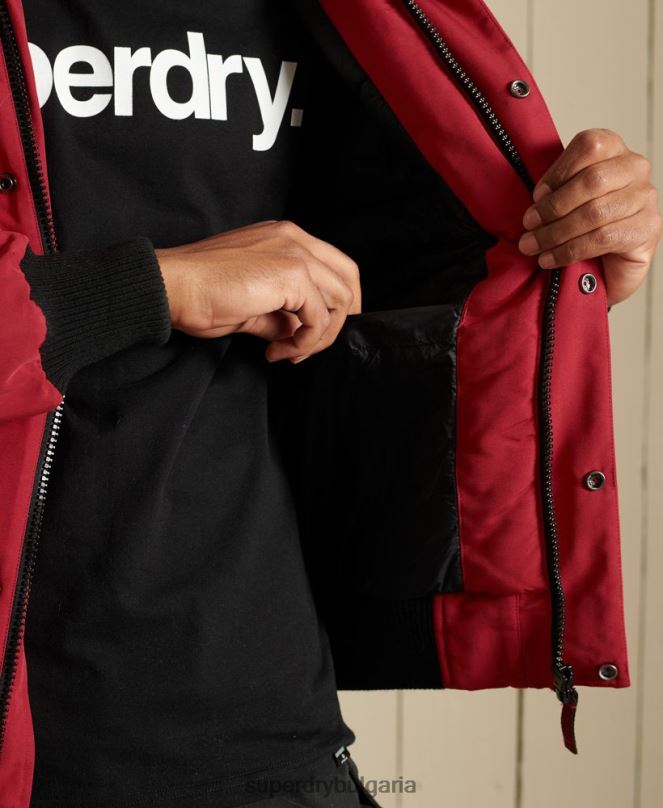 Superdry облекло N00H4494 червен мъже бомбър яке Everest