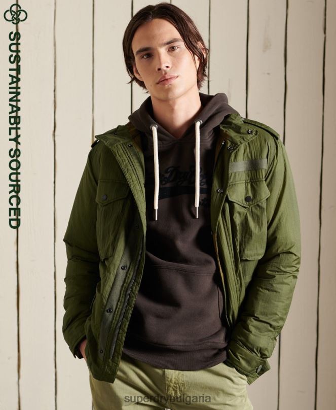 Superdry облекло N00H4495 зелено мъже военно яке м-65