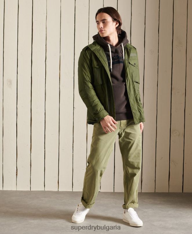 Superdry облекло N00H4495 зелено мъже военно яке м-65