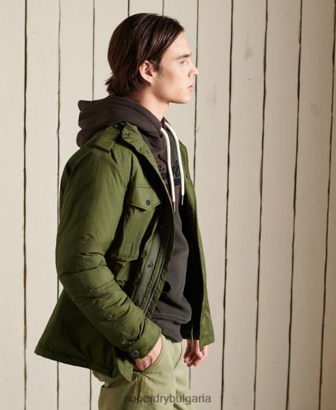 Superdry облекло N00H4495 зелено мъже военно яке м-65