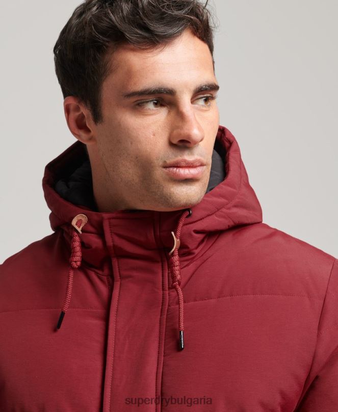 Superdry облекло N00H4496 червен мъже планинско пухено яке