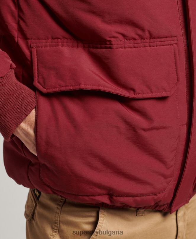 Superdry облекло N00H4496 червен мъже планинско пухено яке