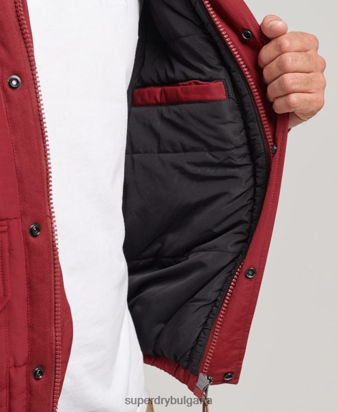 Superdry облекло N00H4496 червен мъже планинско пухено яке
