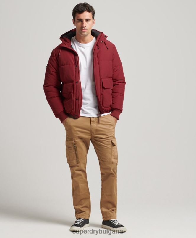 Superdry облекло N00H4496 червен мъже планинско пухено яке