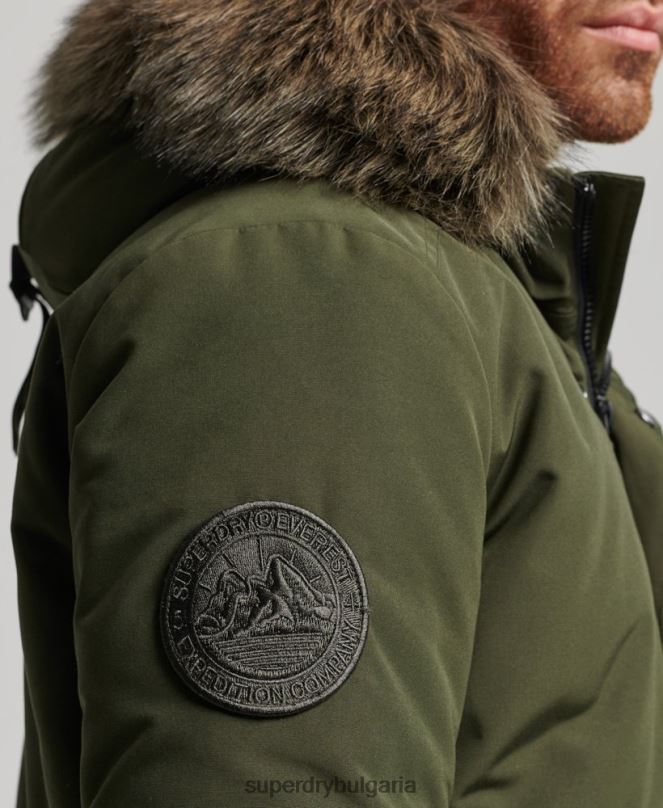 Superdry облекло N00H4497 зелено мъже бомбър яке Everest
