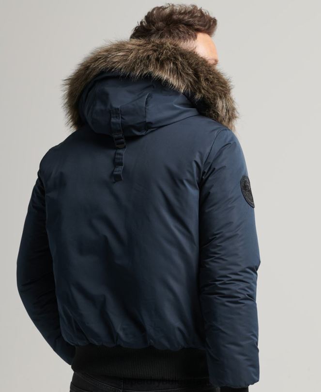 Superdry облекло N00H4500 военноморски флот мъже бомбър яке Everest