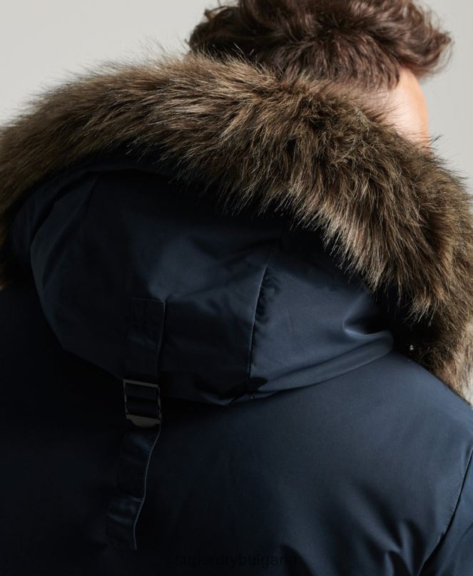 Superdry облекло N00H4500 военноморски флот мъже бомбър яке Everest
