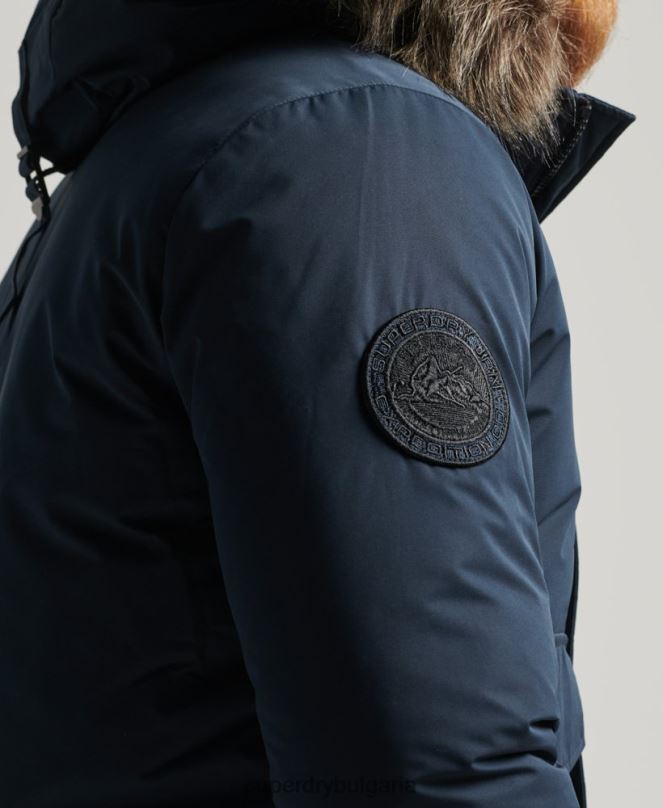 Superdry облекло N00H4500 военноморски флот мъже бомбър яке Everest