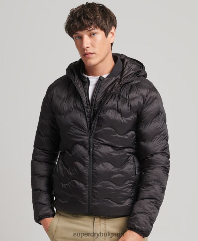 Superdry облекло N00H4506 тъмно сив мъже среднослойно яке с качулка