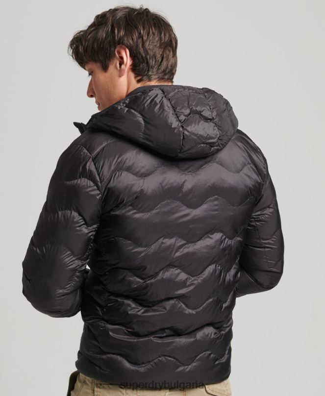 Superdry облекло N00H4506 тъмно сив мъже среднослойно яке с качулка