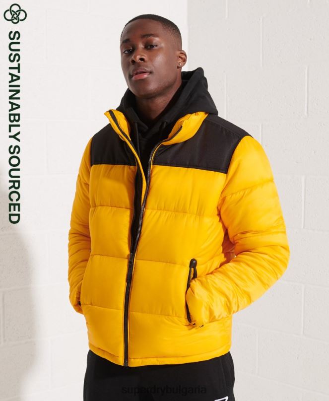 Superdry облекло N00H4510 жълто мъже кодово яке