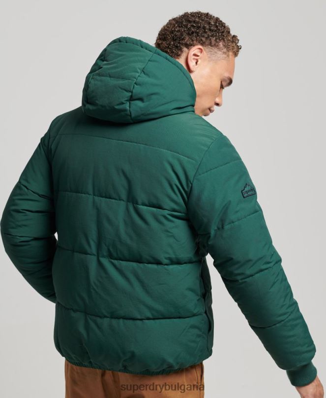 Superdry облекло N00H4516 зелено мъже планинско пухено яке