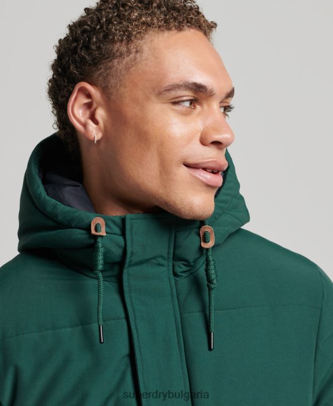 Superdry облекло N00H4516 зелено мъже планинско пухено яке