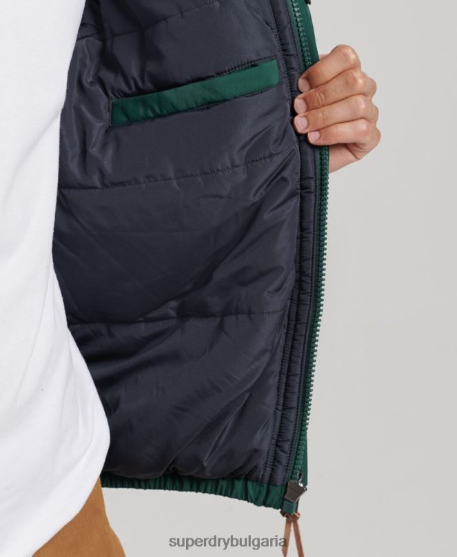 Superdry облекло N00H4516 зелено мъже планинско пухено яке