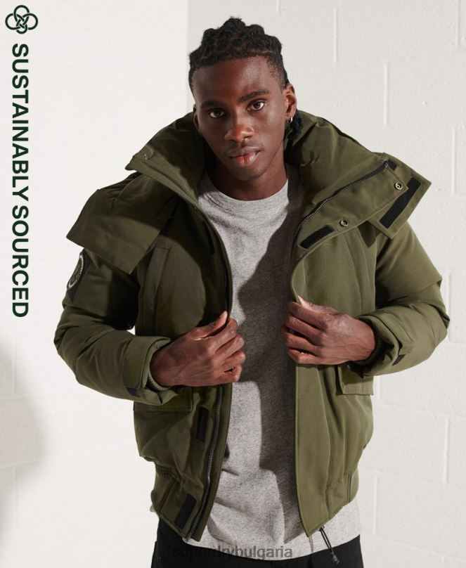 Superdry облекло N00H4518 каки мъже бомбър яке Everest