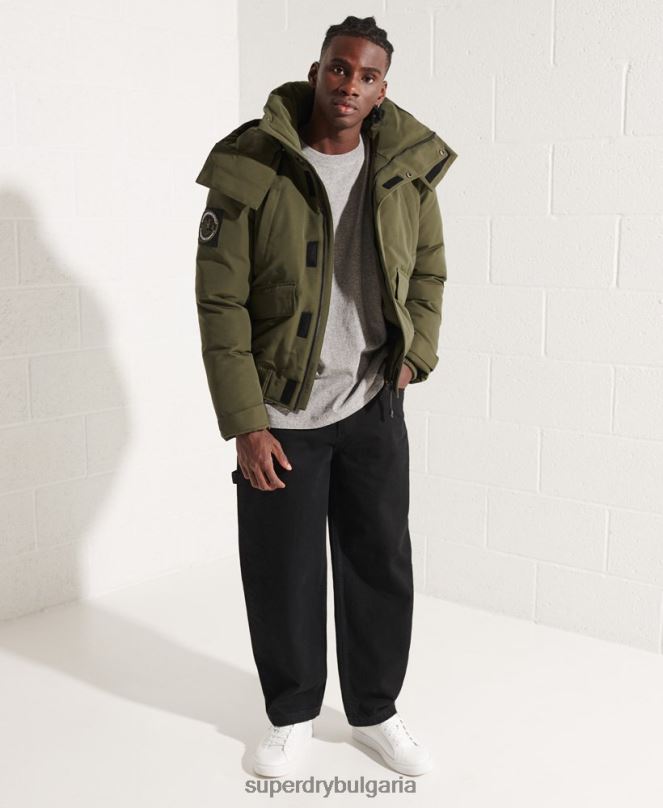 Superdry облекло N00H4518 каки мъже бомбър яке Everest