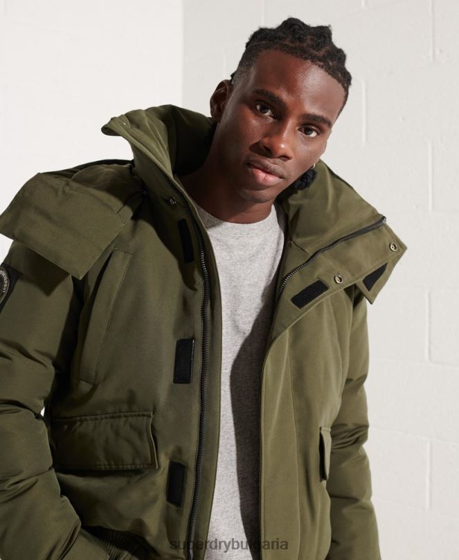 Superdry облекло N00H4518 каки мъже бомбър яке Everest
