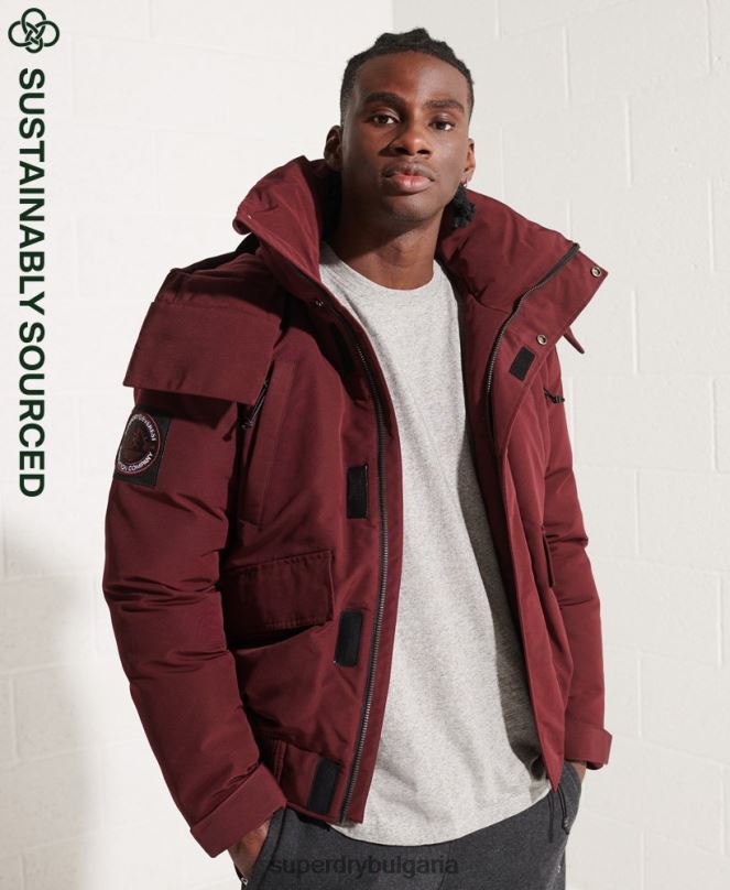 Superdry облекло N00H4523 червен мъже бомбър яке Everest