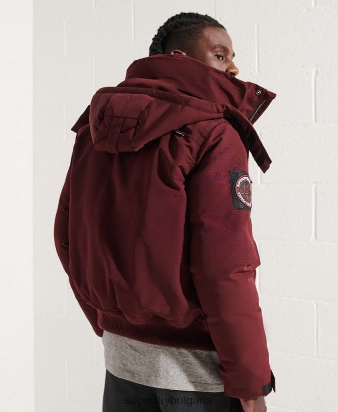 Superdry облекло N00H4523 червен мъже бомбър яке Everest