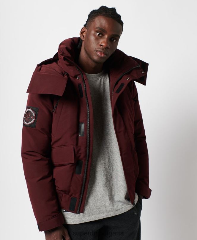 Superdry облекло N00H4523 червен мъже бомбър яке Everest