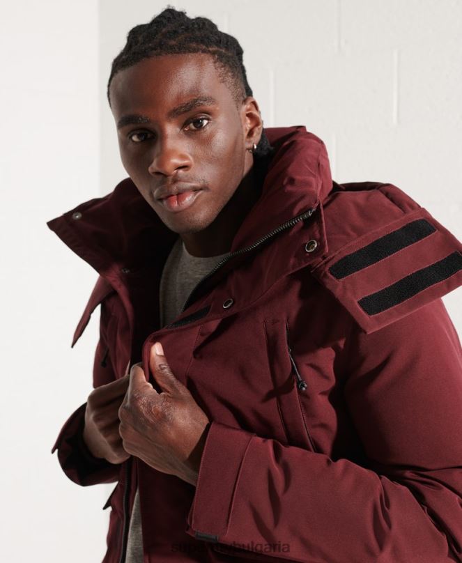 Superdry облекло N00H4523 червен мъже бомбър яке Everest