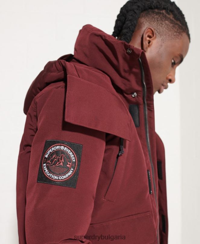 Superdry облекло N00H4523 червен мъже бомбър яке Everest
