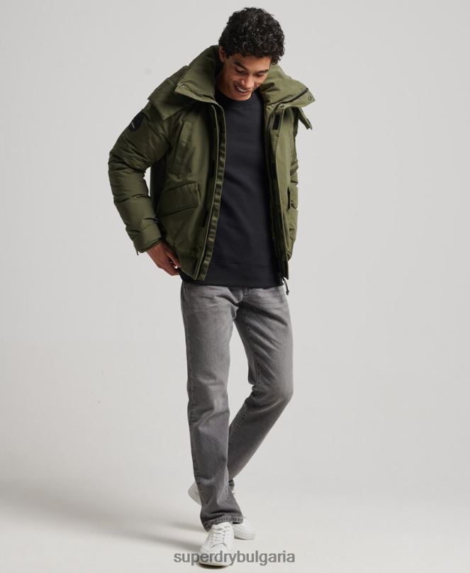 Superdry облекло N00H4524 каки мъже експедиция everest bomber подплатено яке