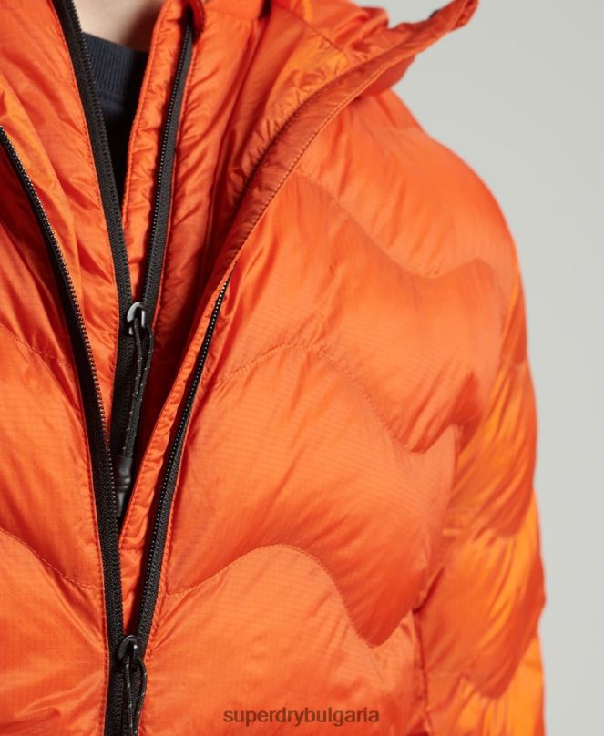 Superdry облекло N00H4527 оранжево мъже среднослойно яке с качулка