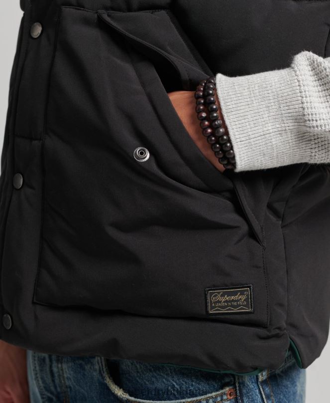 Superdry облекло N00H4528 тъмно сив мъже ретро планинска жилетка